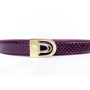 Vintage Leather of the Sea Geniune Snake Skin Bordeaux Leather Belt Men’s Sz 34